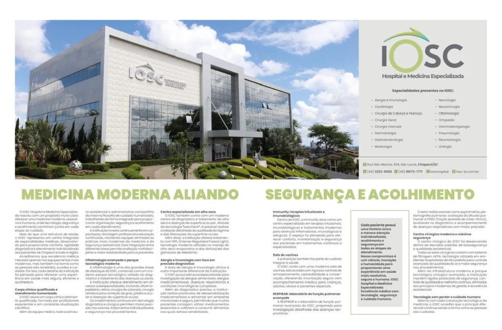 IOSC Hospital e Medicina Especializada: Medicina Moderna, Humanização e Cuidado Integral em Chapecó 3 image 8